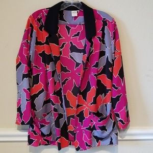 Vintage | Lightweight floral print blazer jacket